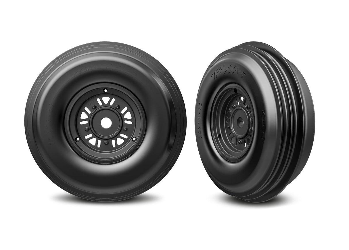 Traxxas 3.2" Funco Front Wheels & Ribbed Tires (2)
