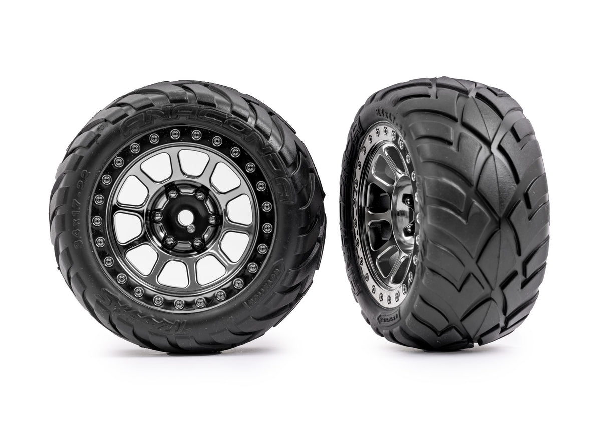 Traxxas Multi-Spoke 2.2" Wheels with Anaconda Tires (2)