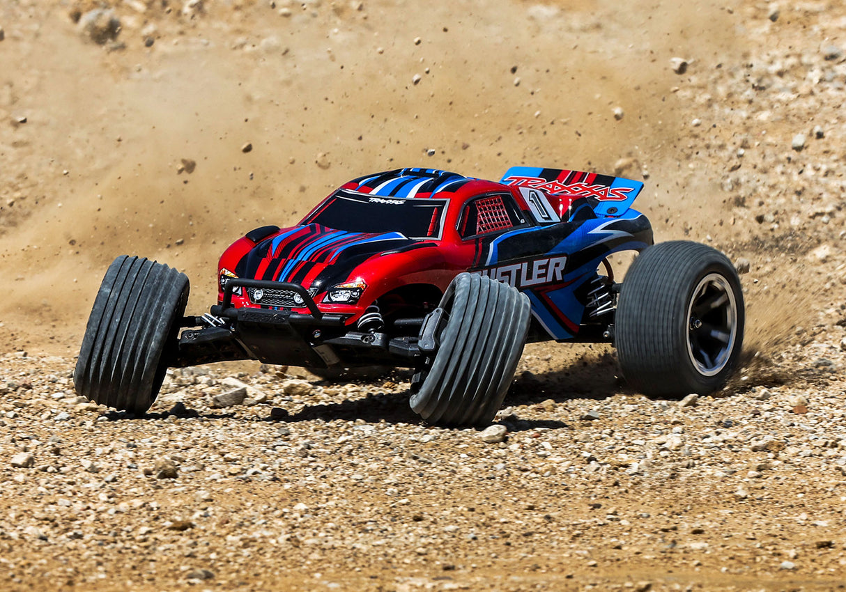 Traxxas Rustler HD 1/10 RTR 2WD Electric Stadium Truck (Red) w/XL-5 ESC, TQ 2.4GHz Radio, Battery & USB-C Charger