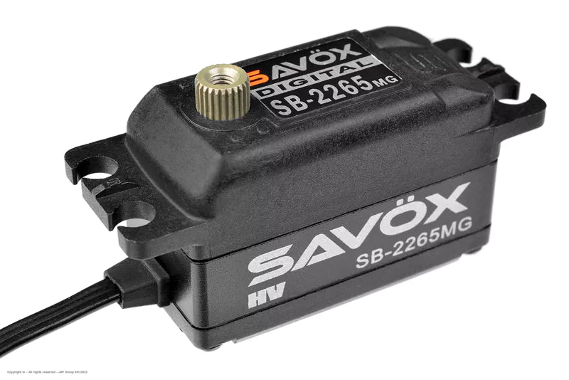 Savox SB2265MG Low Profile Brushless HV Digital Servo – 12kg / 0.08s @ 7.4V (Black)