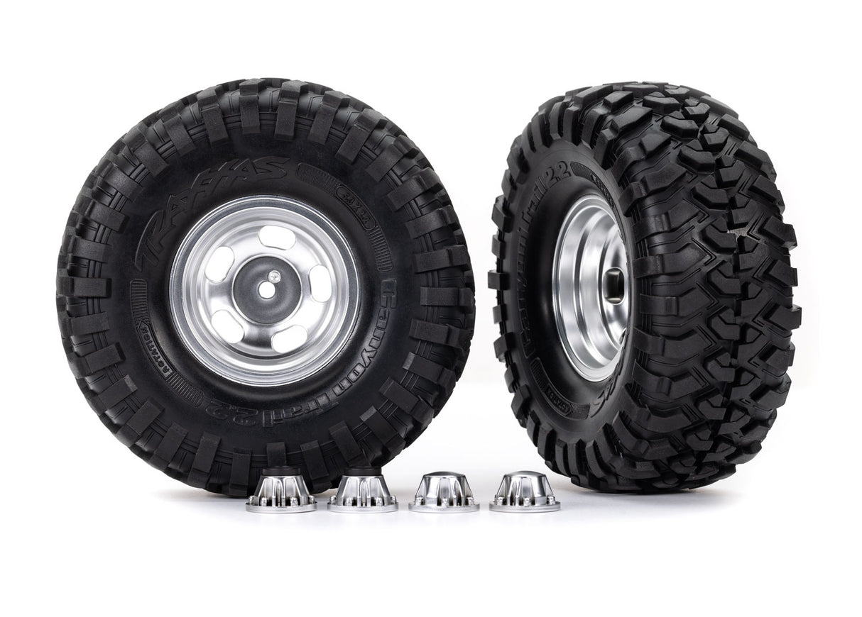 Traxxas 2.2" Slotted Satin Wheels & Canyon Trail Tires (2)