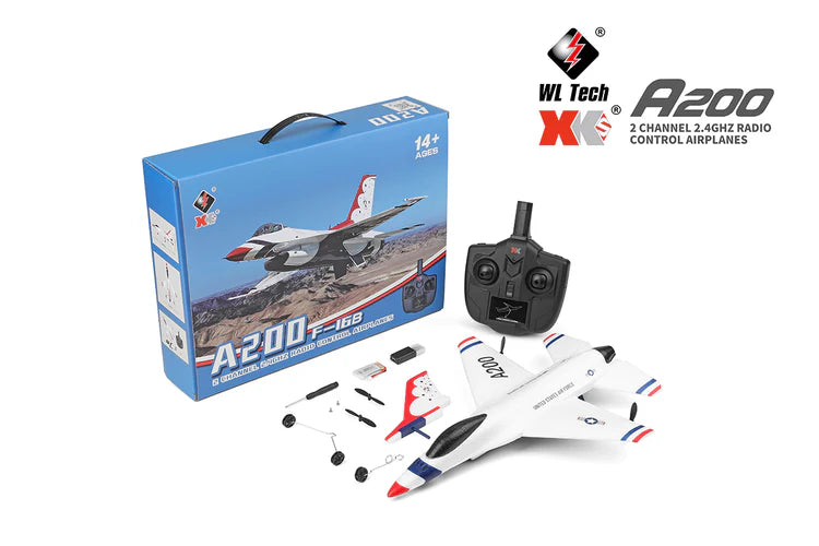 RC Pro A200 F-16B RC Airplane 2.4GHz 2CH RC Flying