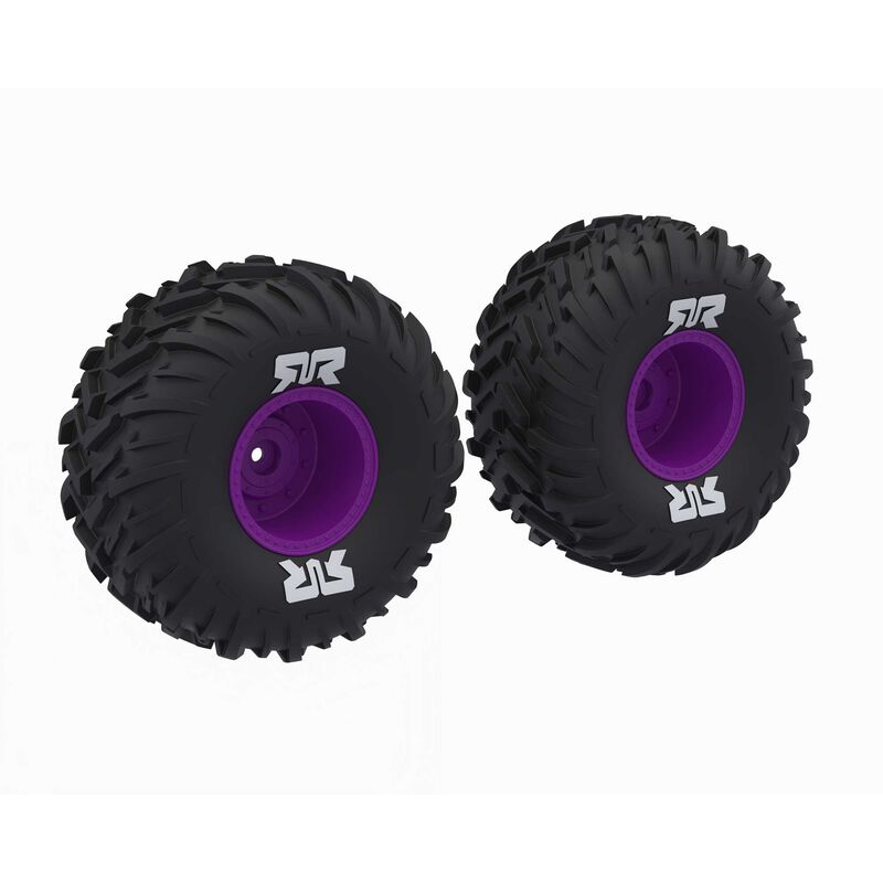 Arrma dBoots Cut Chevron MT Tire Set Glued, Purple