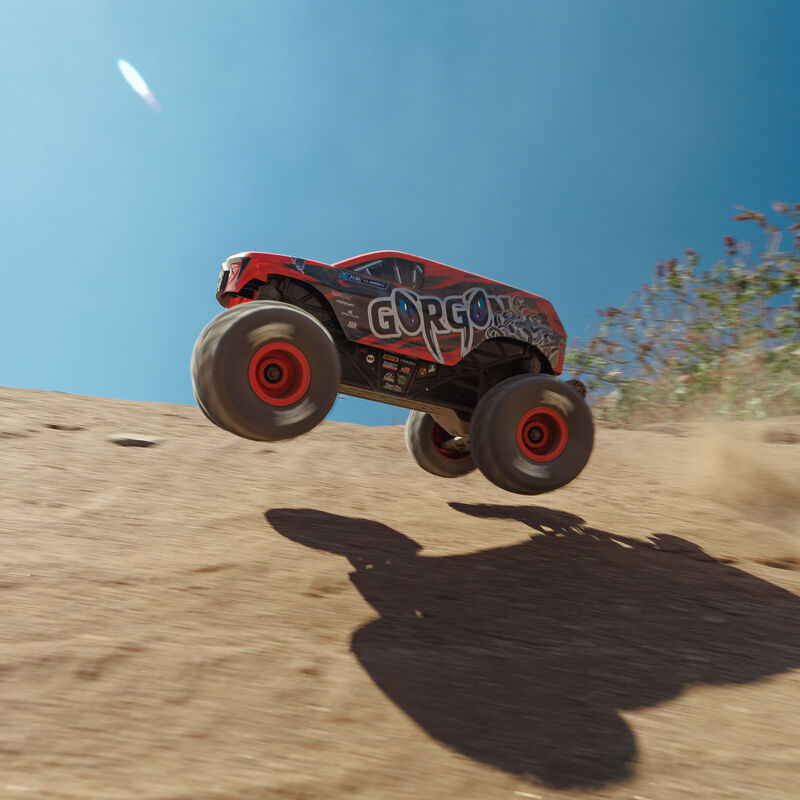 1/16 GORGON GROM 4X4 RTR Brushed Monster Truck (Battery & Charger Included), Red