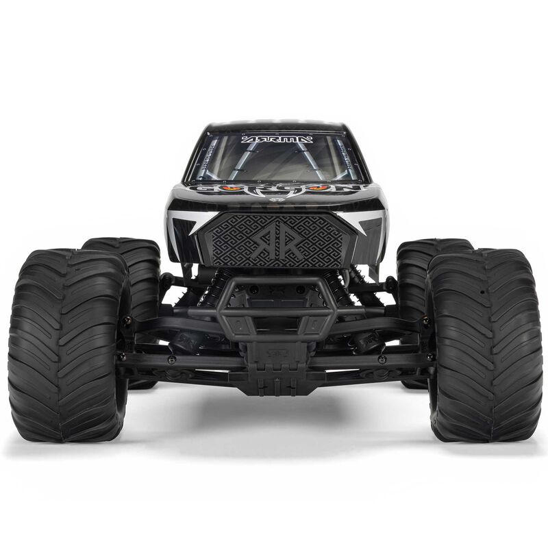 1/10 GORGON 2WD RTA Kit Brushed Monster Truck (Battery & Charger Included), Gun Metal