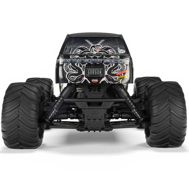 1/10 GORGON 2WD RTA Kit Brushed Monster Truck (Battery & Charger Included), Gun Metal