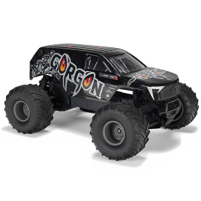 1/10 GORGON 2WD RTA Kit Brushed Monster Truck (Battery & Charger Included), Gun Metal