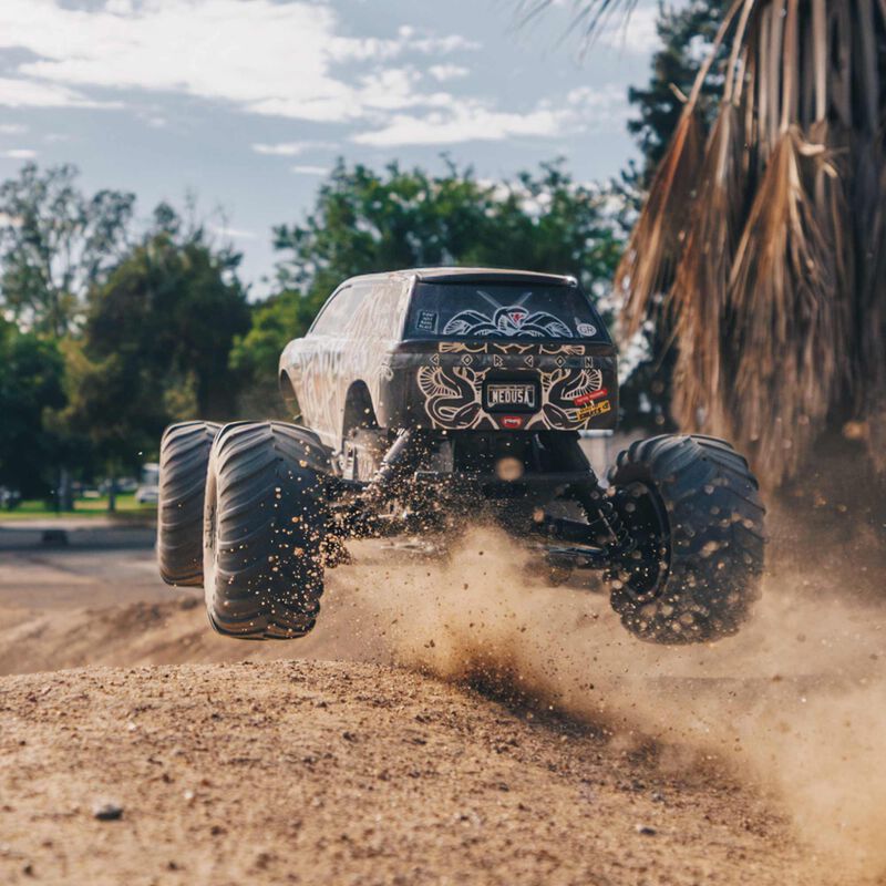 1/10 GORGON 2WD RTA Kit Brushed Monster Truck (Battery & Charger Included), Gun Metal