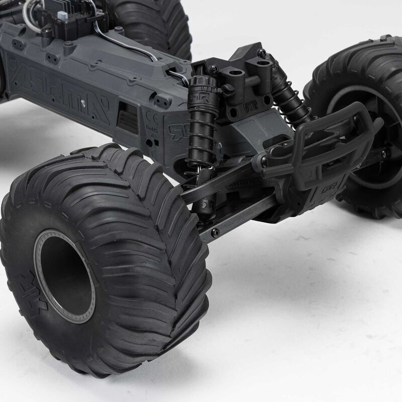 1/10 GORGON 2WD RTA Kit Brushed Monster Truck (Battery & Charger Included), Clear
