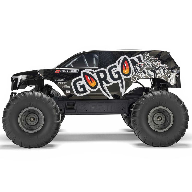 1/10 GORGON 2WD RTR Brushed Monster Truck (Battery & Charger Included), Gun Metal