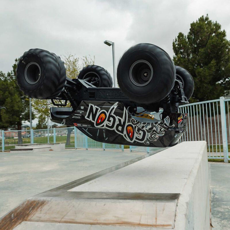 1/10 GORGON 2WD RTR Brushed Monster Truck (Battery & Charger Included), Gun Metal