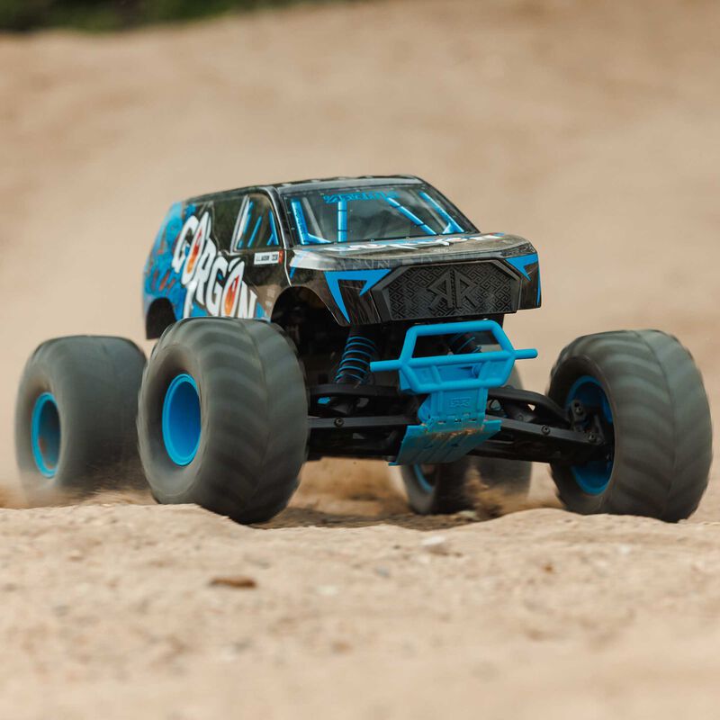 1/10 GORGON 2WD RTR Brushed Monster Truck (Battery & Charger Included), Blue