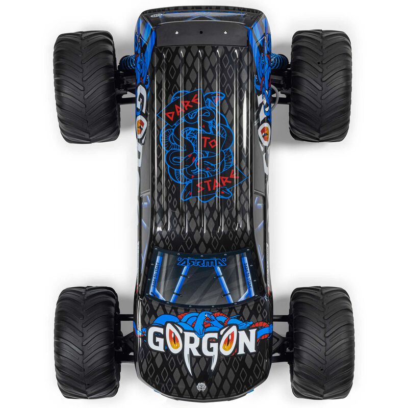 1/10 GORGON 2WD RTR Brushed Monster Truck (Battery & Charger Included), Blue