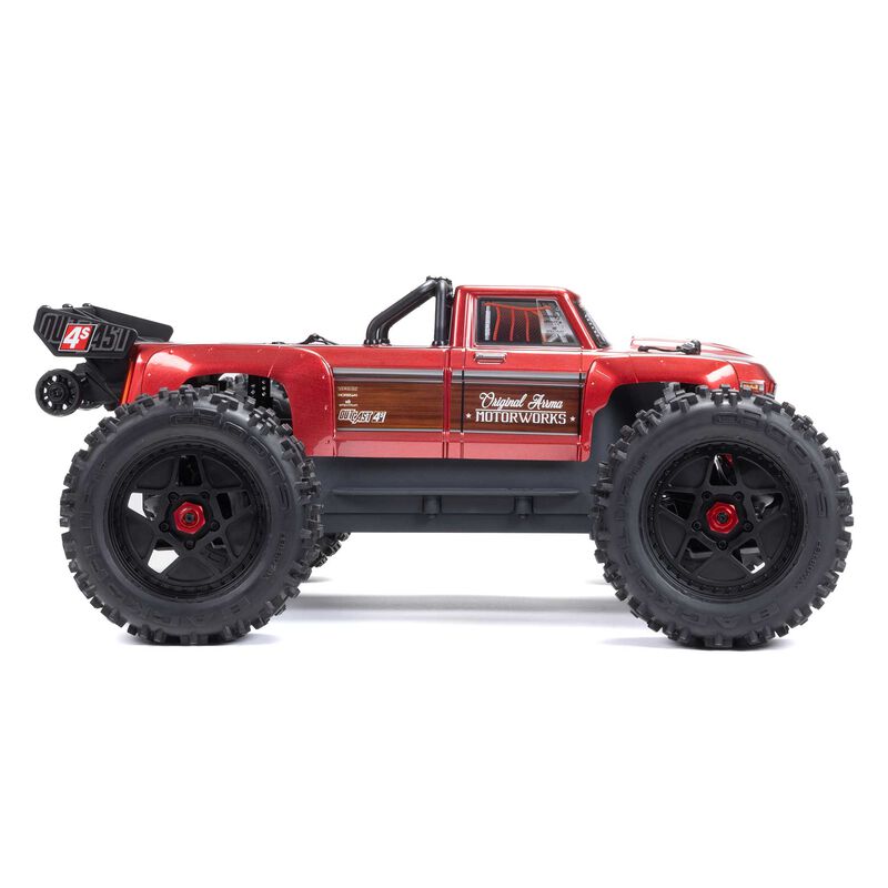 1/10 OUTCAST 4S 4X4 RTR Brushless Stunt Truck, Red