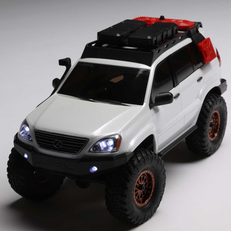 Axial 1/24 SCX24 Lexus GX 470 4X4 RTR Brushed Rock Crawler (Battery & Charger Included), White