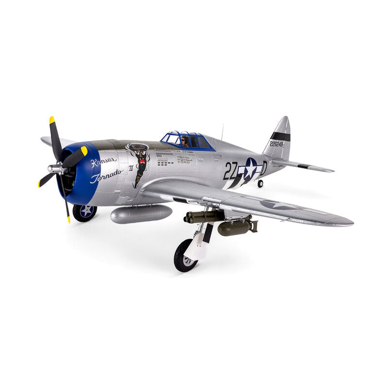 P-47 Razorback 1.2m BNF Basic with AS3X & SAFE Select - EFL08450