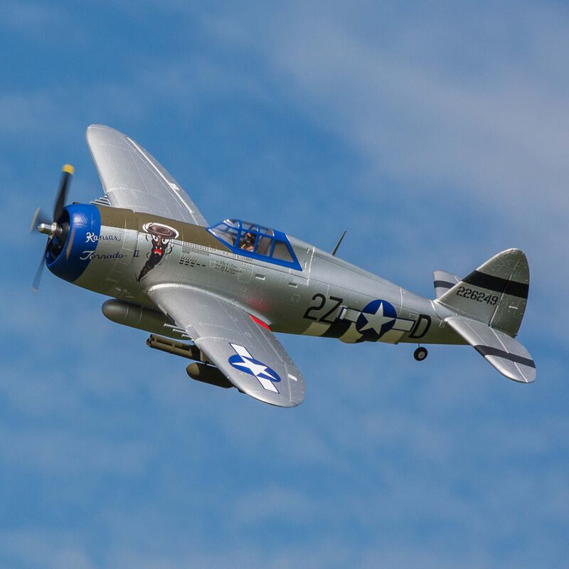 P-47 Razorback 1.2m BNF Basic with AS3X & SAFE Select - EFL08450