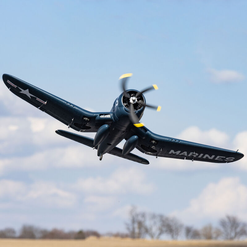 F4U-4 Corsair 1.2m BNF Basic with AS3X and SAFE Select - EFL18550