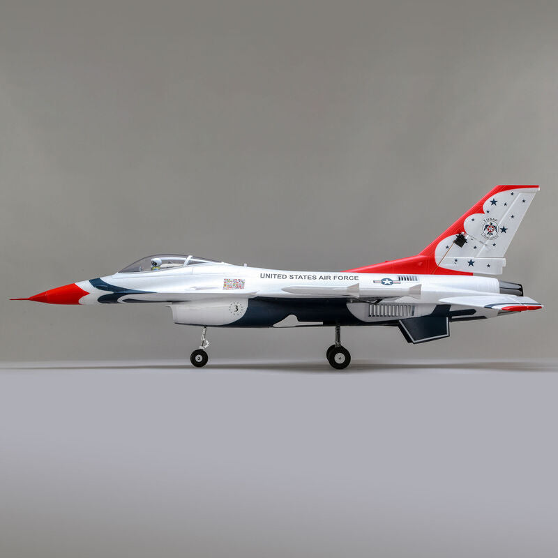 F-16 Thunderbirds 70mm EDF Jet BNF Basic with AS3X and SAFE Select - EFL78500