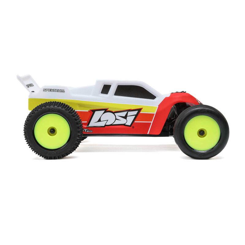 Losi 1/18 Mini-T 2.0 2S 2WD RTR Brushless Stadium Truck, Red
