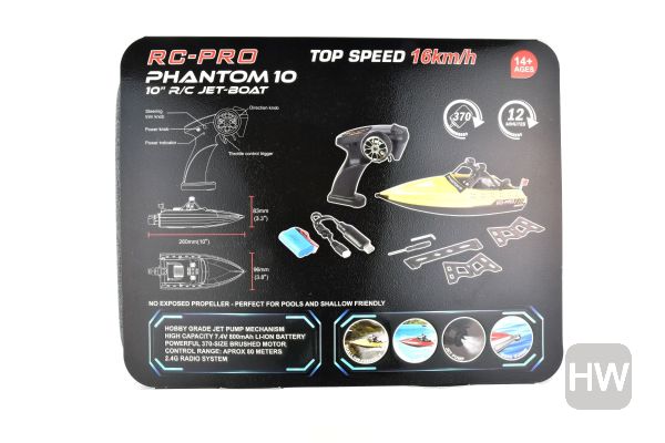 RC Pro Phantom 10 Jet Boat Red - RCPPHANTOM10R