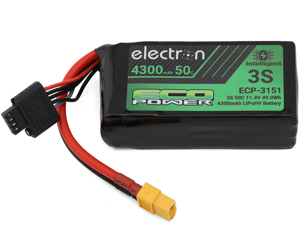 EcoPower "Electron" 3S 50C Intelligent LiHV Battery w/XT60 Connector (11.4V/4300mAh)