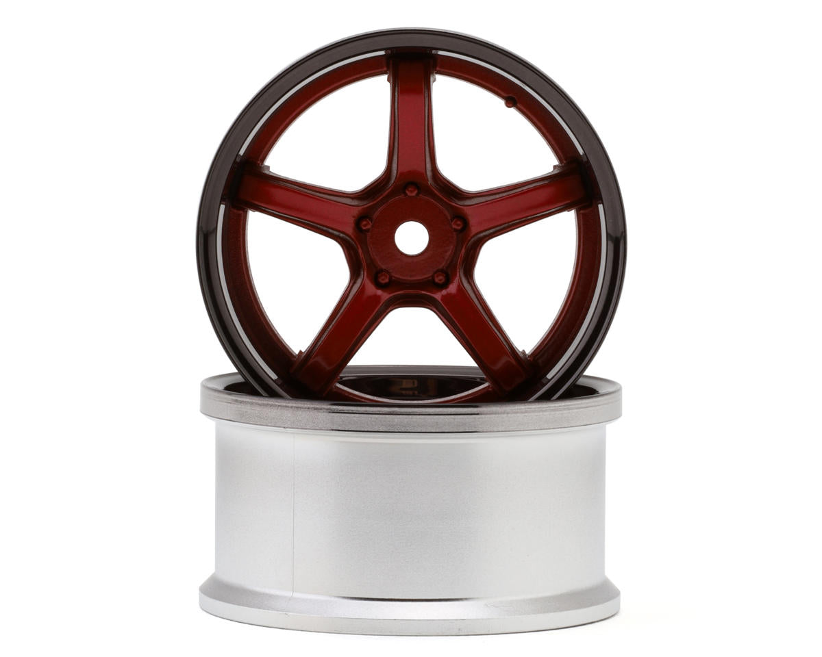 Traxxas - LAB Work Emotion T5R 1/10 2-Piece Concave Drift Wheels (Candy Red/Black) (2) (6mm Offset) w/12mm Hex