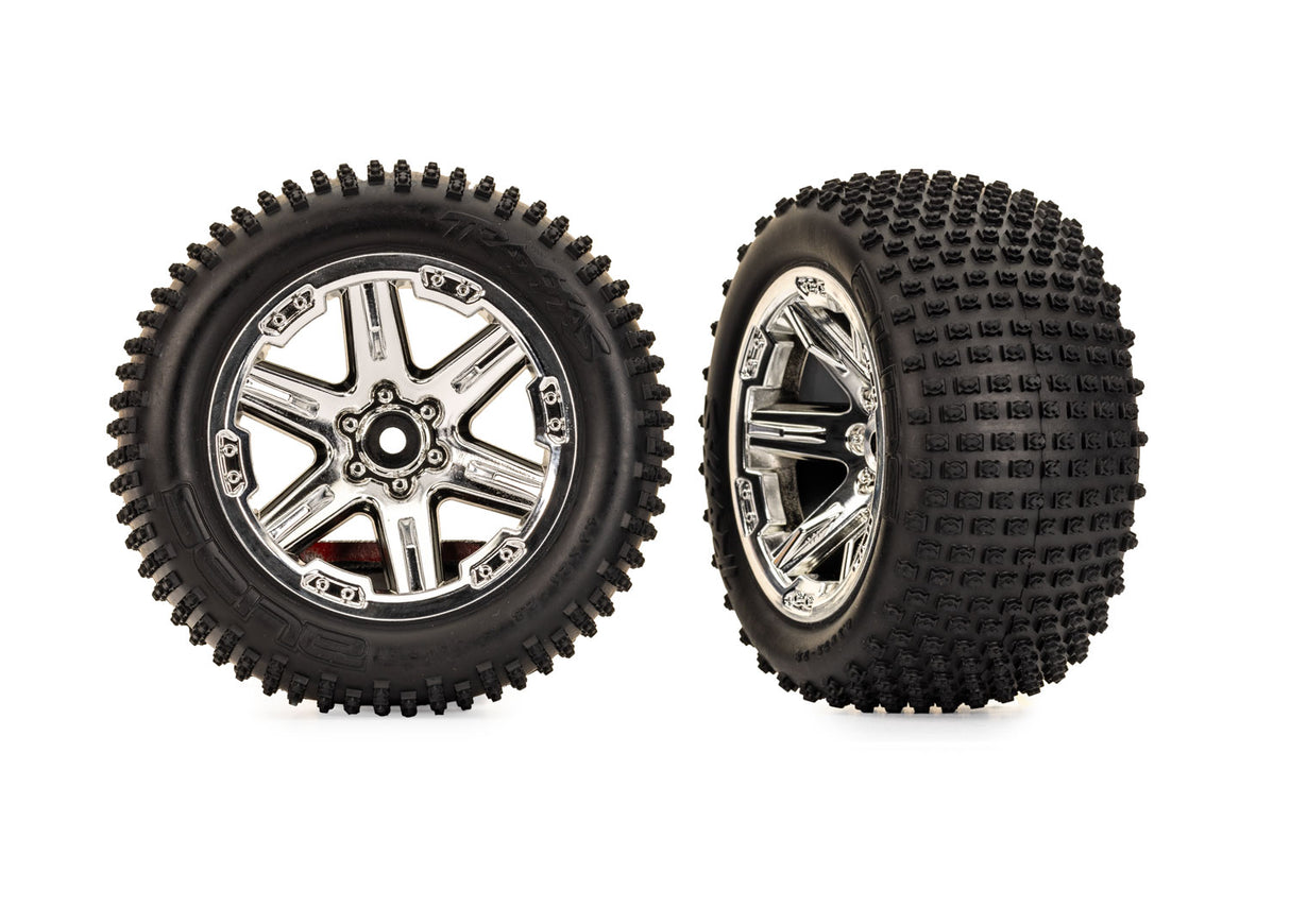 Traxxas RXT 2.8" Chrome Wheels & Alias Tires (2)