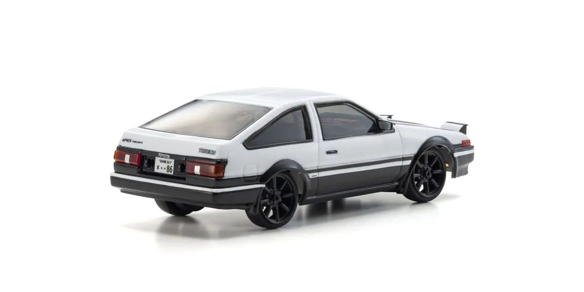 Kyosho First MINI-Z Toyota Sprinter Trueno AE86 Readyset – White/Black