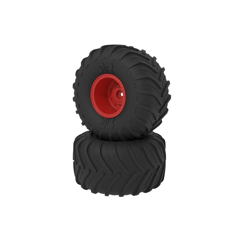 Arrma dBoots Chevron MT Tire Set, Glued, Red
