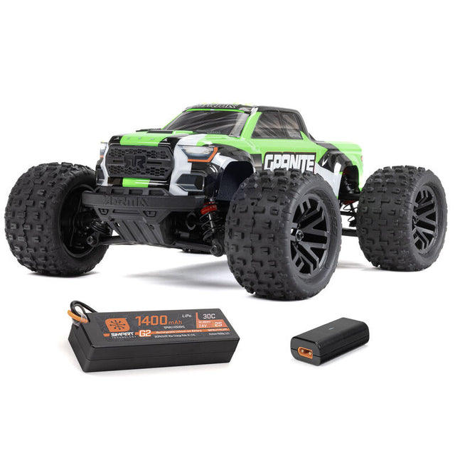 1/18 GRANITE GROM 4X4 RTR Brushed Monster Truck (Battery & Charger Included), Green