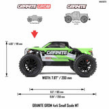 1/18 GRANITE GROM 4X4 RTR Brushed Monster Truck (Battery & Charger Included), Green