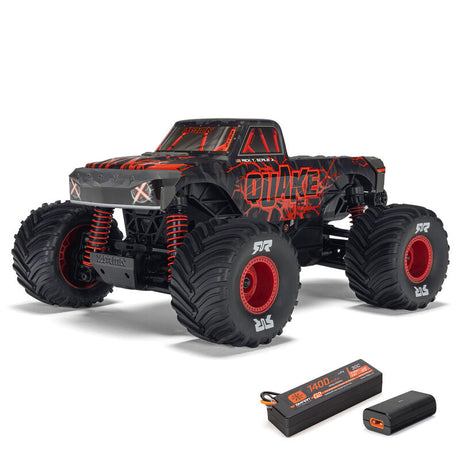 1/16 QUAKE GROM 4X4 RTR Brushed Monster Truck (Battery & Charger Included), Red