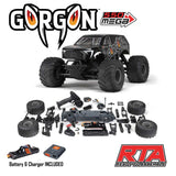 1/10 GORGON 2WD RTA Kit Brushed Monster Truck (Battery & Charger Included), Gun Metal