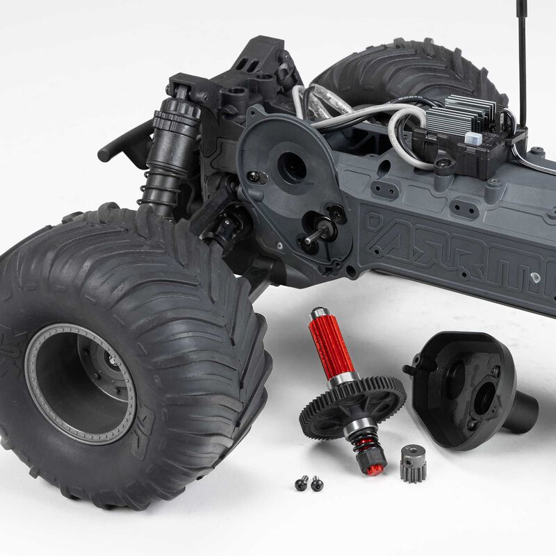 1/10 GORGON 2WD RTA Kit Brushed Monster Truck (Battery & Charger Included), Clear