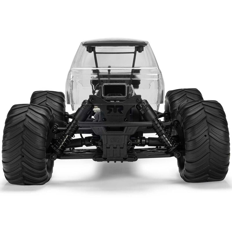 1/10 GORGON 2WD RTA Kit Brushed Monster Truck (Battery & Charger Included), Clear