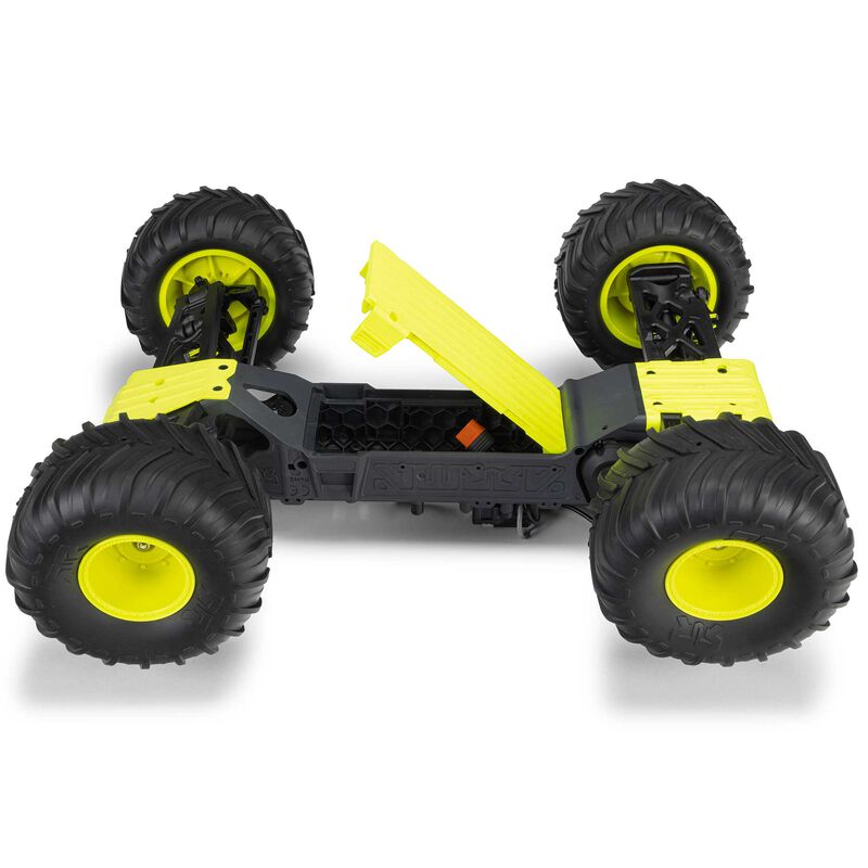 1/10 GORGON 2WD RTR Brushed Monster Truck (Battery & Charger Included), Yellow
