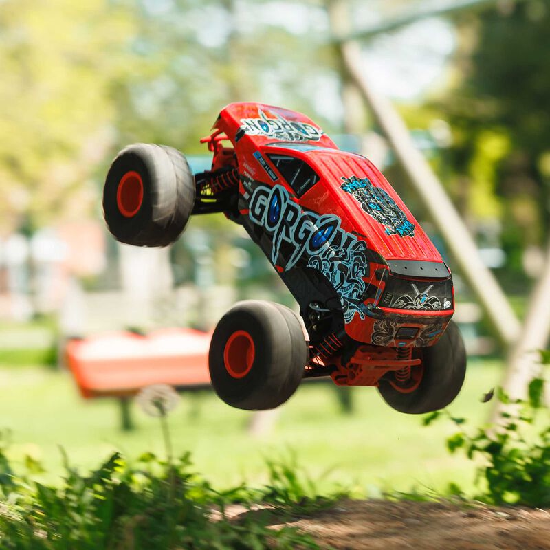1/10 GORGON 2WD RTR Brushed Monster Truck (Battery & Charger Included), Red