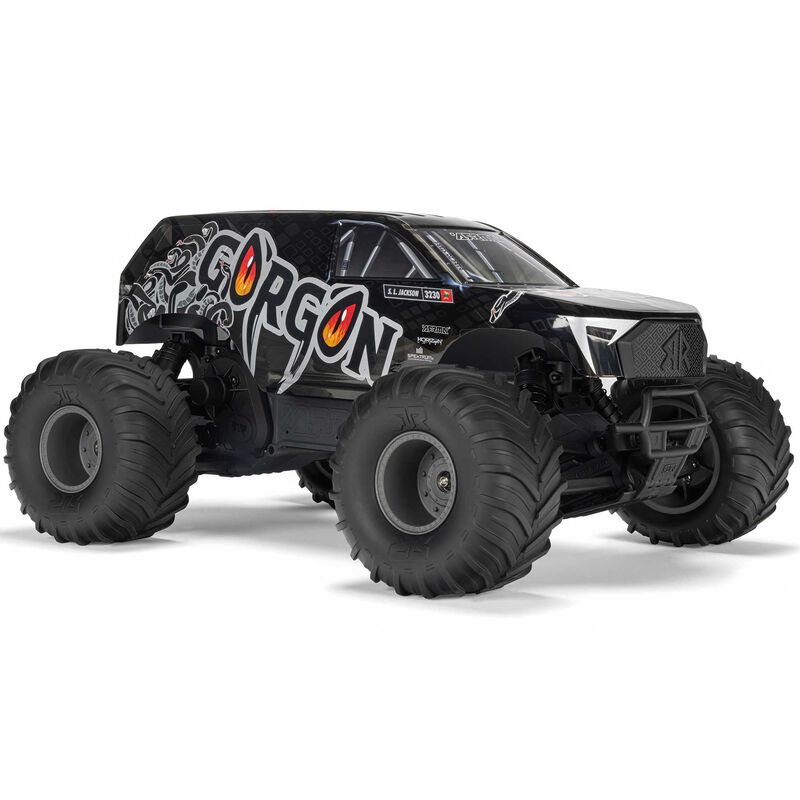 1/10 GORGON 2WD RTR Brushed Monster Truck (Battery & Charger Included), Gun Metal