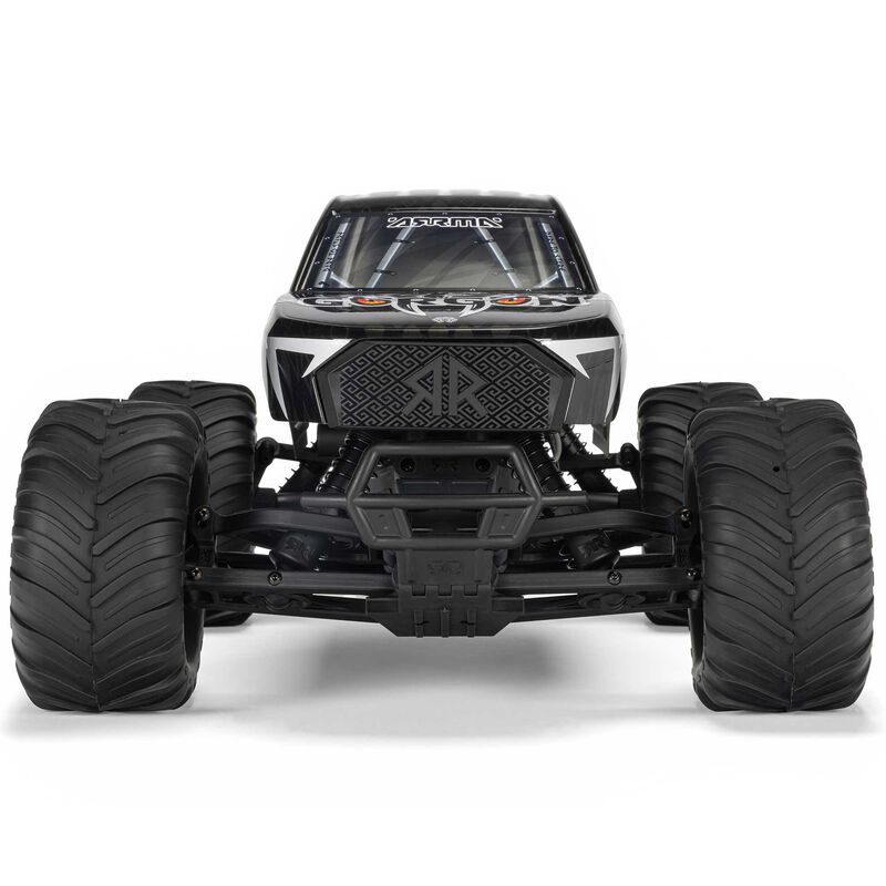 1/10 GORGON 2WD RTR Brushed Monster Truck (Battery & Charger Included), Gun Metal