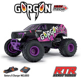 1/10 GORGON 2WD RTR Brushed Monster Truck (Battery & Charger Included), Purple