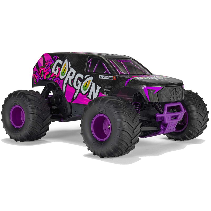 1/10 GORGON 2WD RTR Brushed Monster Truck (Battery & Charger Included), Purple
