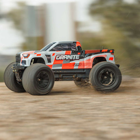 1/10 GRANITE MEGA 665 4X4 RTR Brushed Monster Truck, Orange