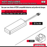 1/10 GRANITE MEGA 665 4X4 RTR Brushed Monster Truck, Orange