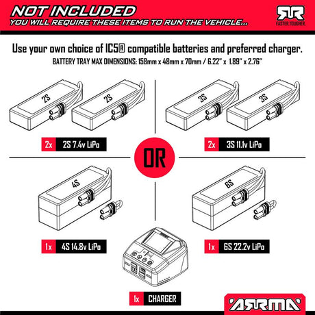 1/8 KRATON 6S EXB 4X4 RTR Brushless Speed Truck, Black