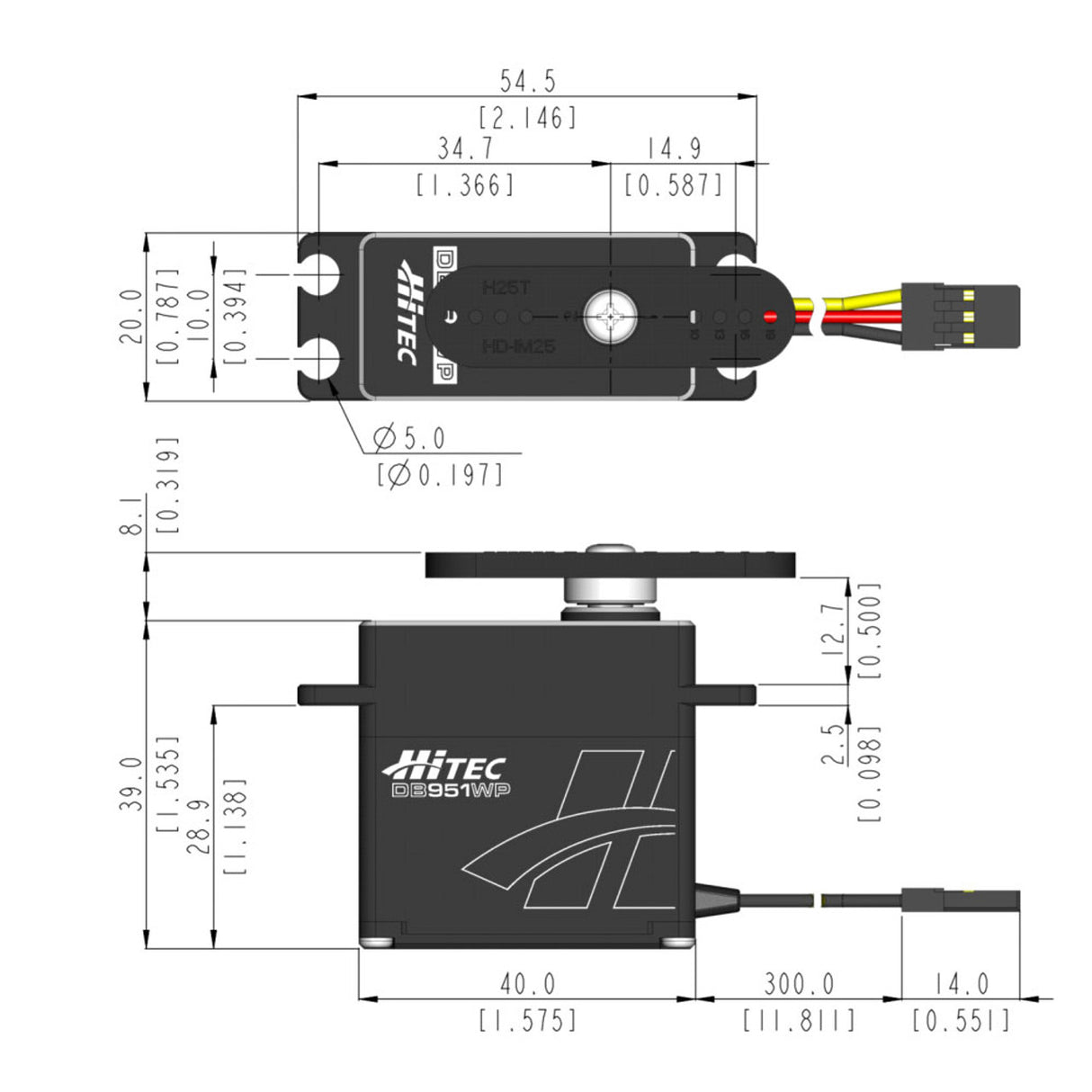 HITEC - High Speed Aluminum Case 25T Digital Brushless Servo