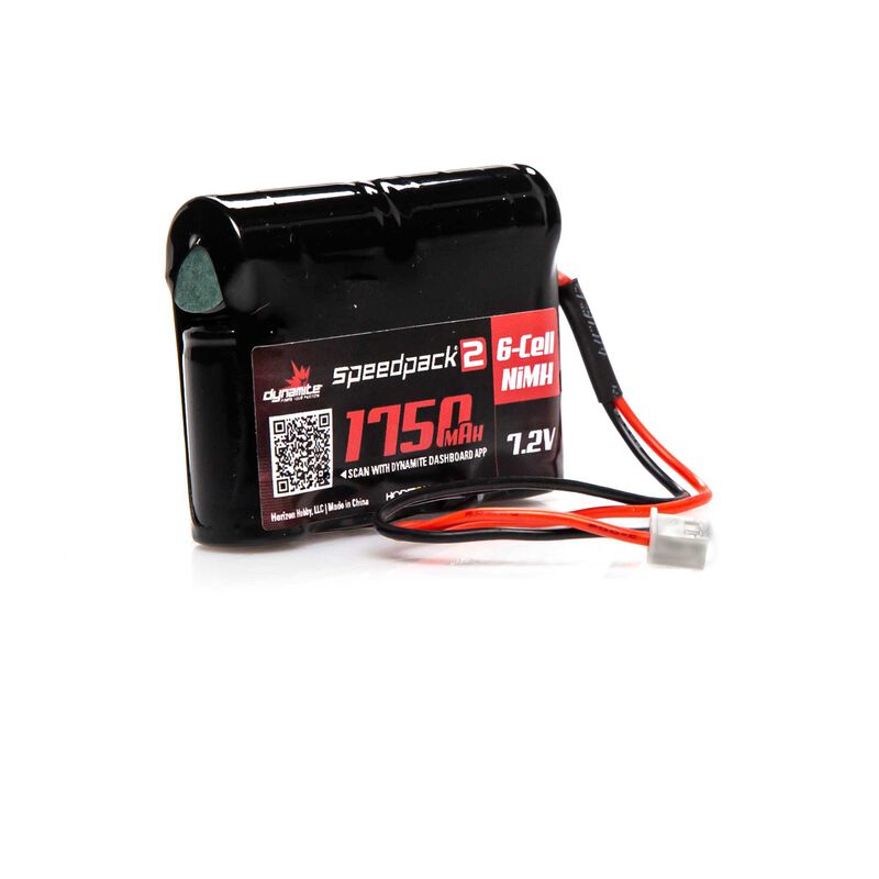 Dynamite 7.2V 1750mAh 6-Cell Speedpack2 Mini-T NiMH Battery: XH-1S (Losi Mini Plug)