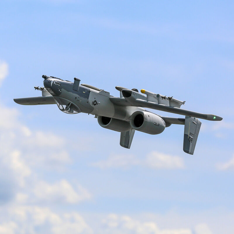 A-10 Thunderbolt II Twin 64mm EDF BNF Basic with AS3X and SAFE Select - EFL011500