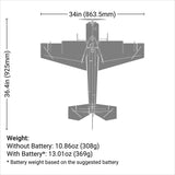 E-Flite Eratix 3D FF (Flat Foamy) 860mm BNF Basic with AS3X and SAFE Select
