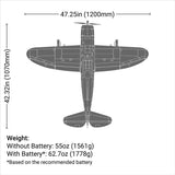 P-47 Razorback 1.2m BNF Basic with AS3X & SAFE Select - EFL08450